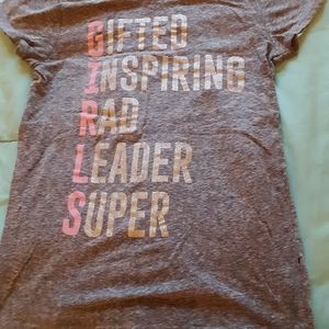 *Place* (Size 10/12) Grey, Pink and Silver Letters